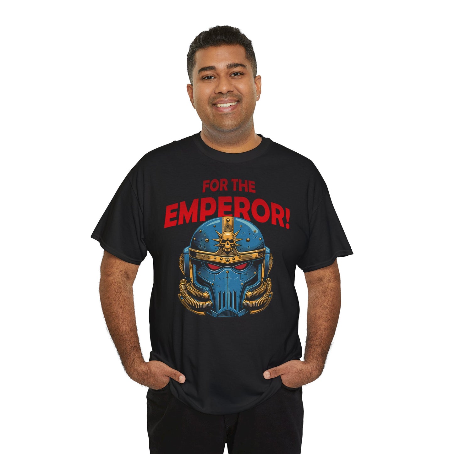 Space Marine Helm T-Shirt – FOR THE EMPEROR! | T-Shirt für Gamer und Warhammer 40k Fans