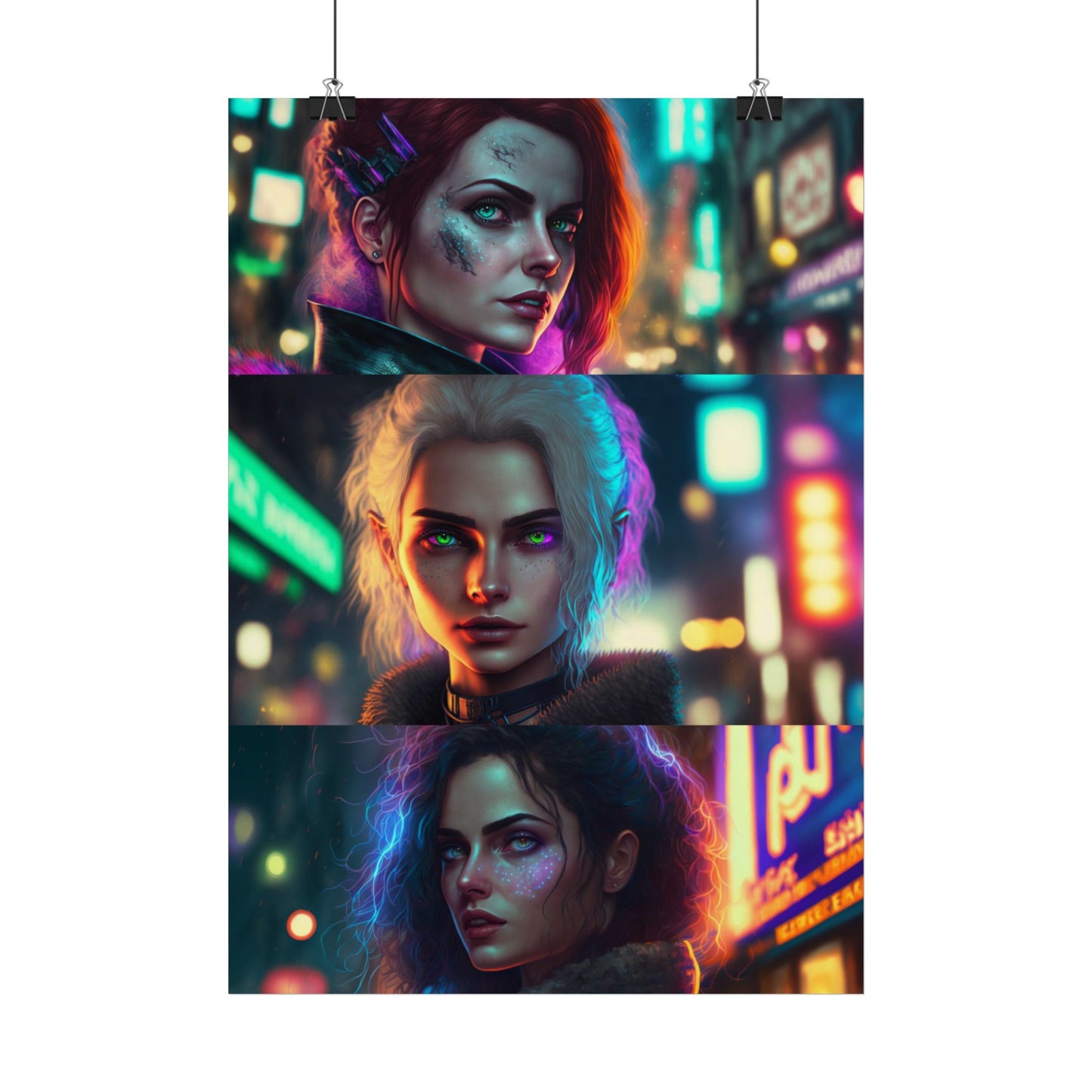 Cyberpunk Poster | Zauberinnen in Night City