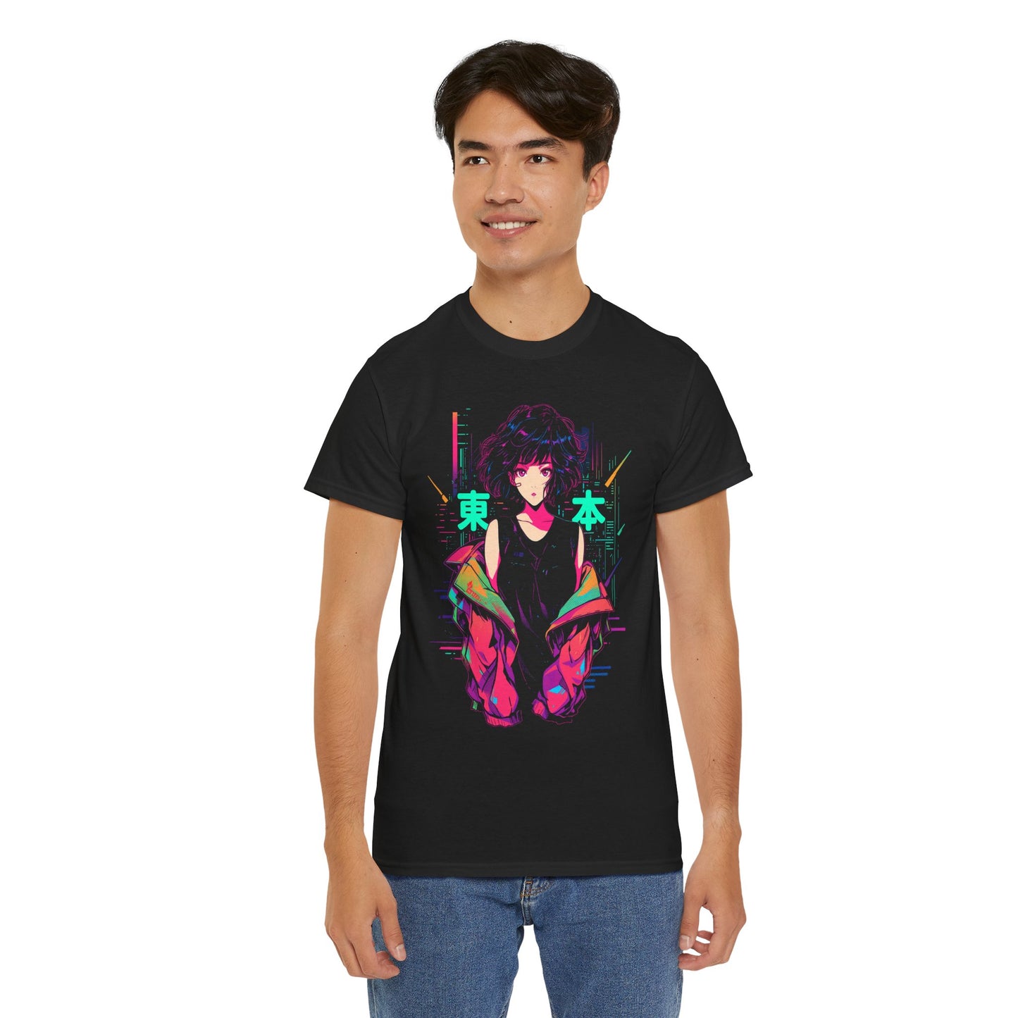 Cyberpunk Anime T-Shirt | Retro 80s Anime Girl