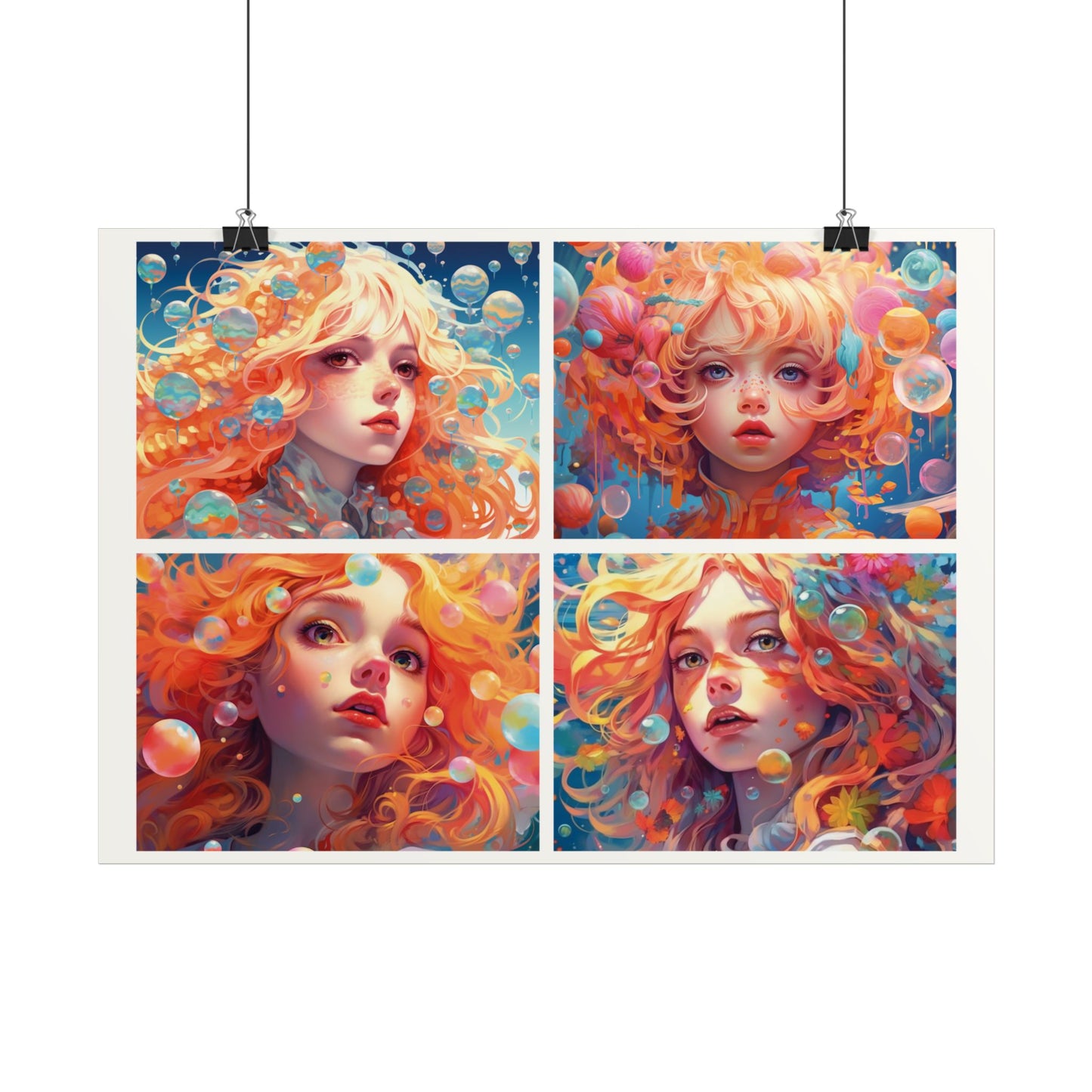 Bubble Girl Anime Poster | Farbenfrohes Poster für Anime Fans