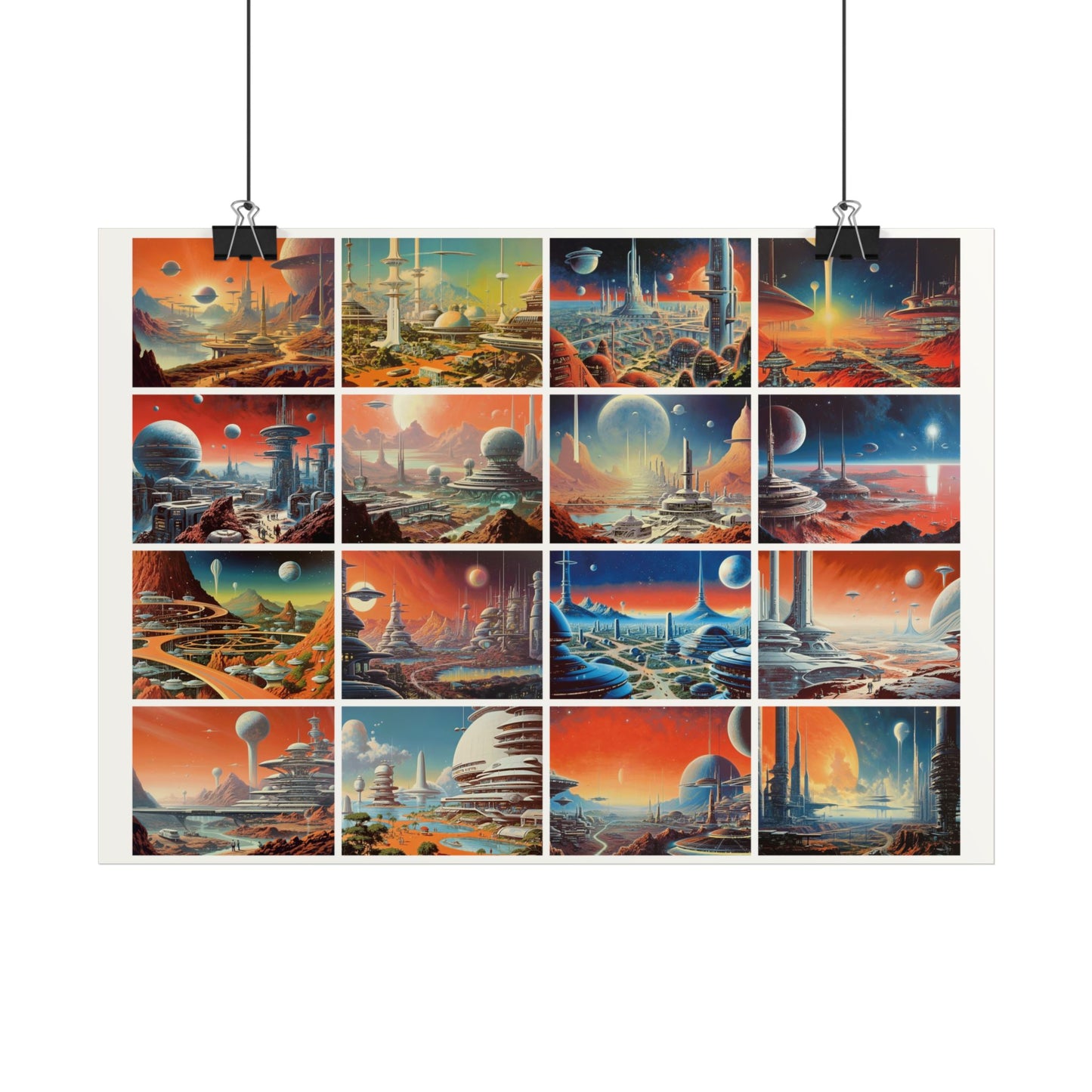 Retro Sci-Fi Cities 01 | Poster für Fans von 70s Retro Sci-Fi