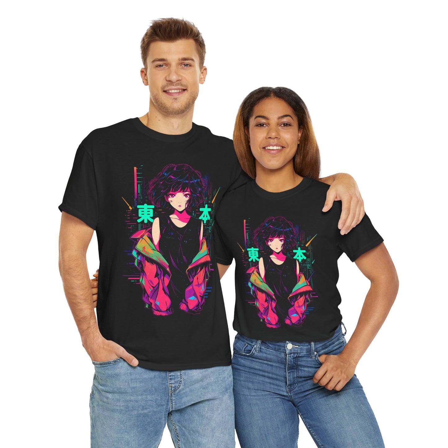 Cyberpunk Anime T-Shirt | Retro 80s Anime Girl
