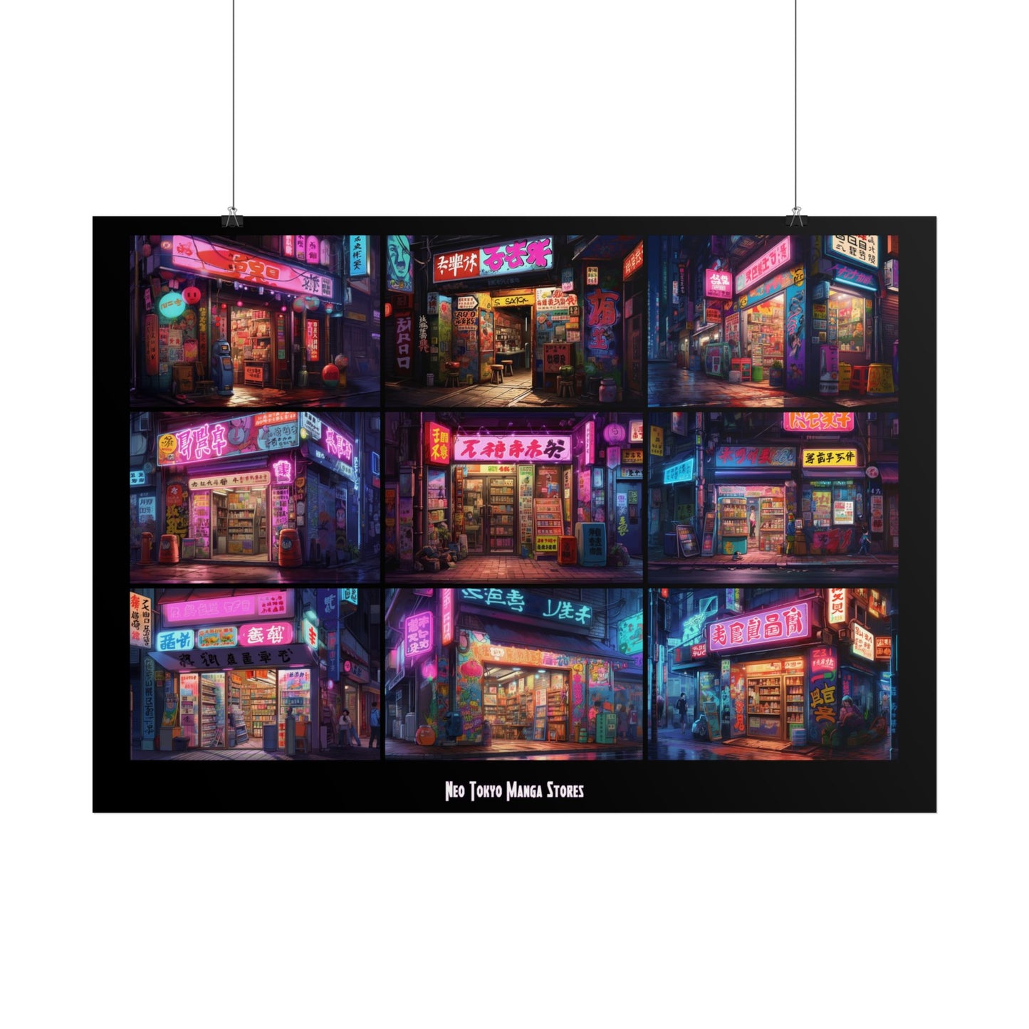 Neo Tokyo Manga Stores | Poster für Fans von Manga, Anime und Cyberpunk