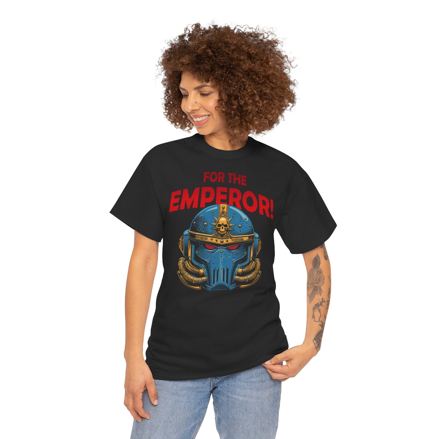 Space Marine Helm T-Shirt – FOR THE EMPEROR! | T-Shirt für Gamer und Warhammer 40k Fans