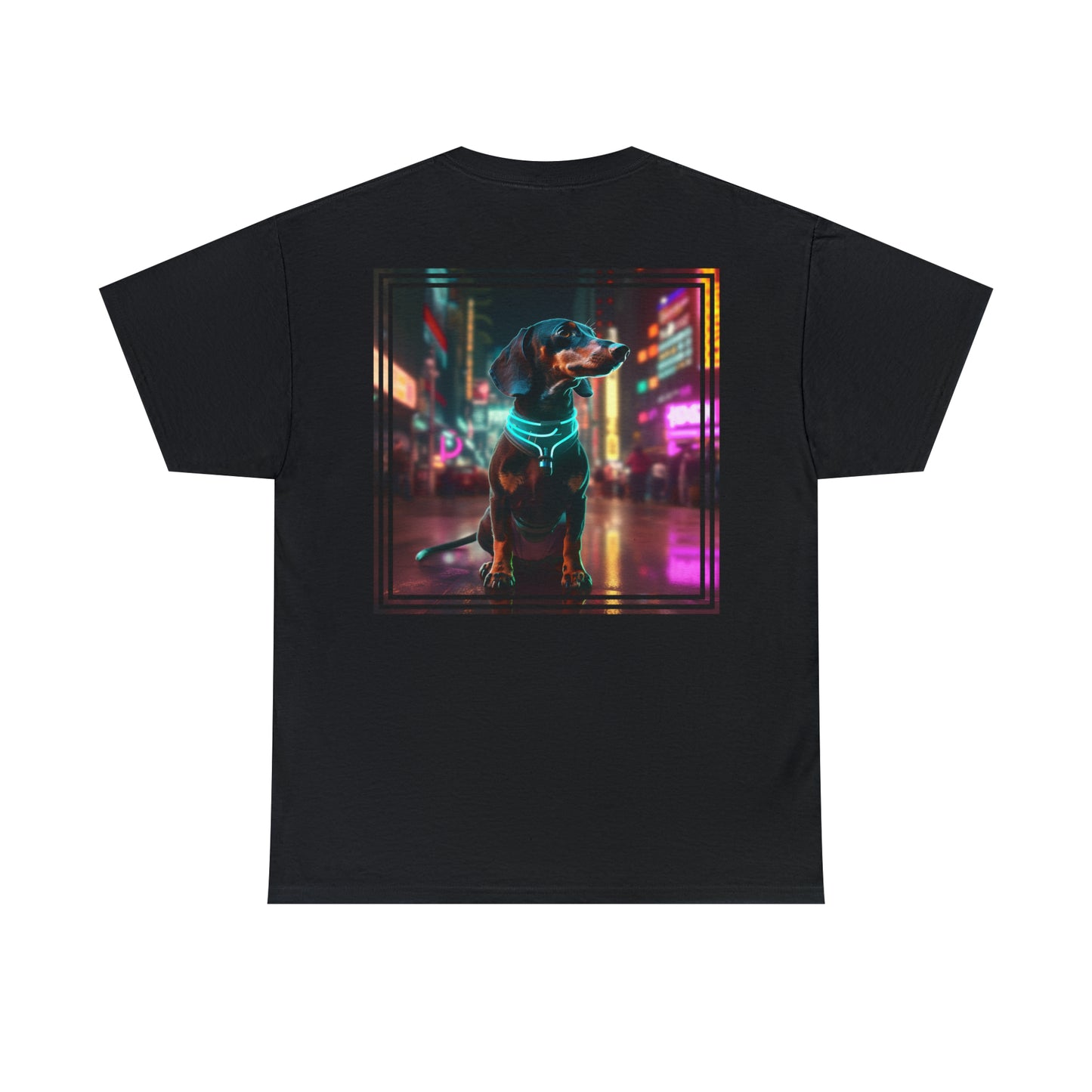 Cyberpunk Dachshund T-Shirt | T-shirt for cyberpunk and dog fans