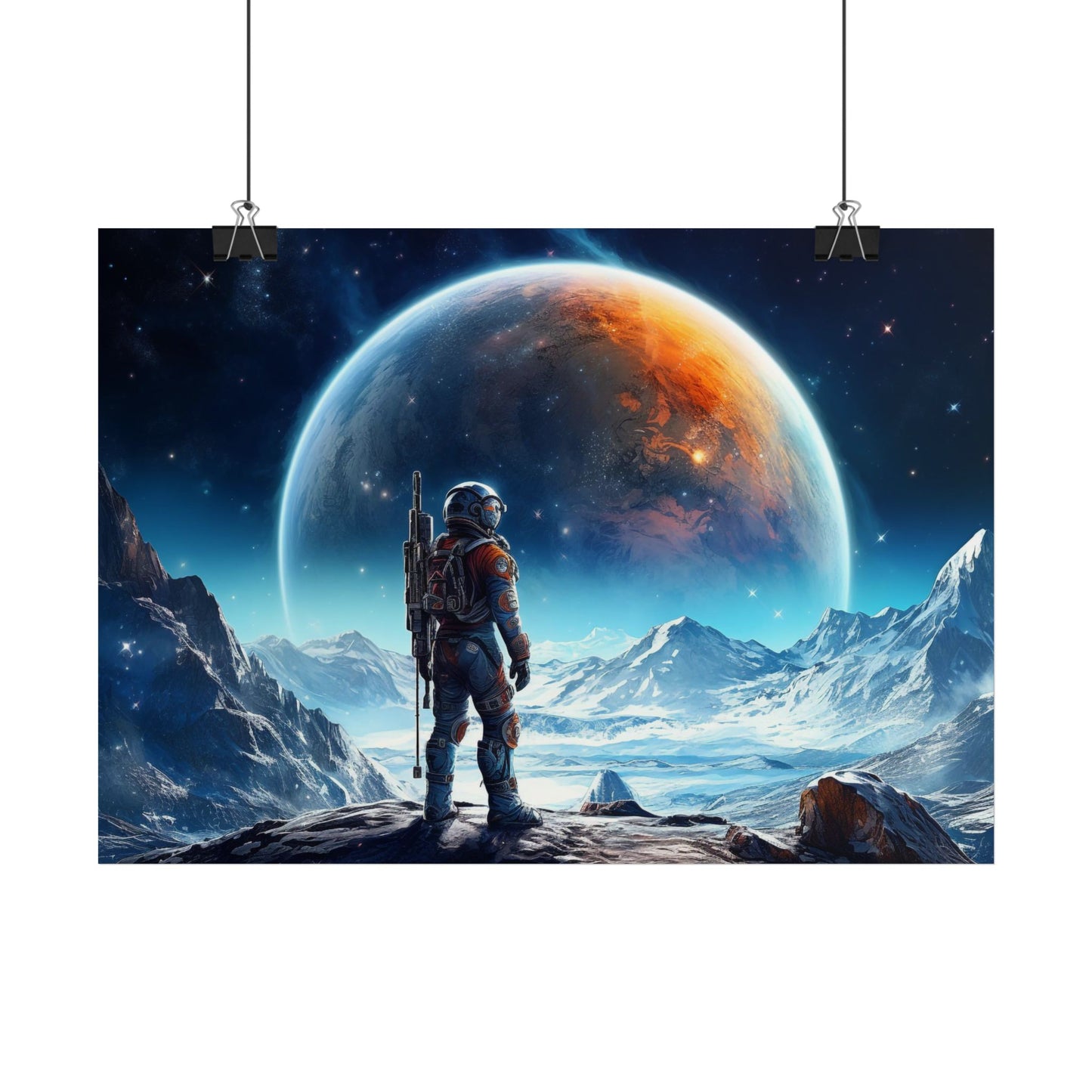 Einsamer Astronaut | Poster für Sci-Fi und Weltraum Fans