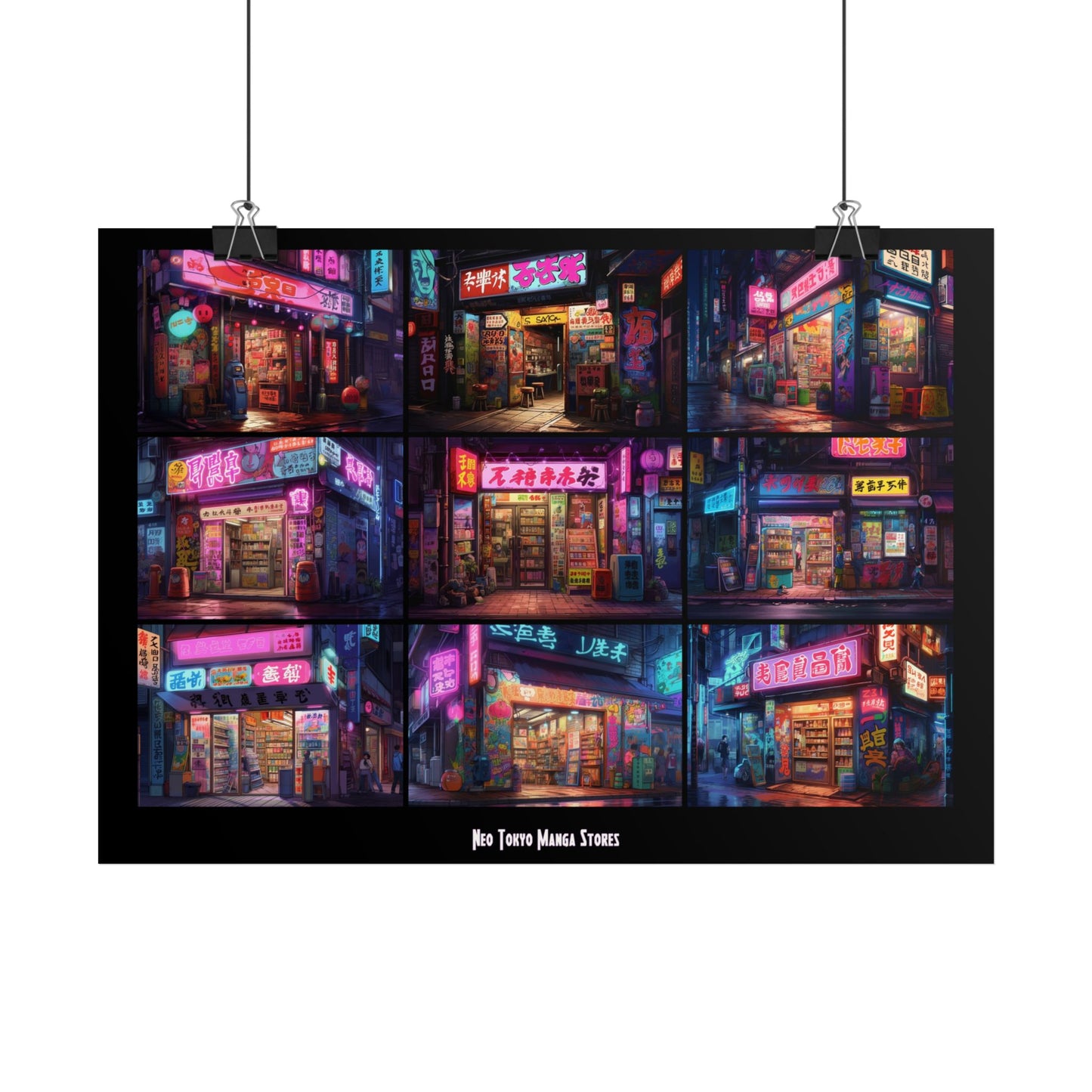 Neo Tokyo Manga Stores | Poster für Fans von Manga, Anime und Cyberpunk
