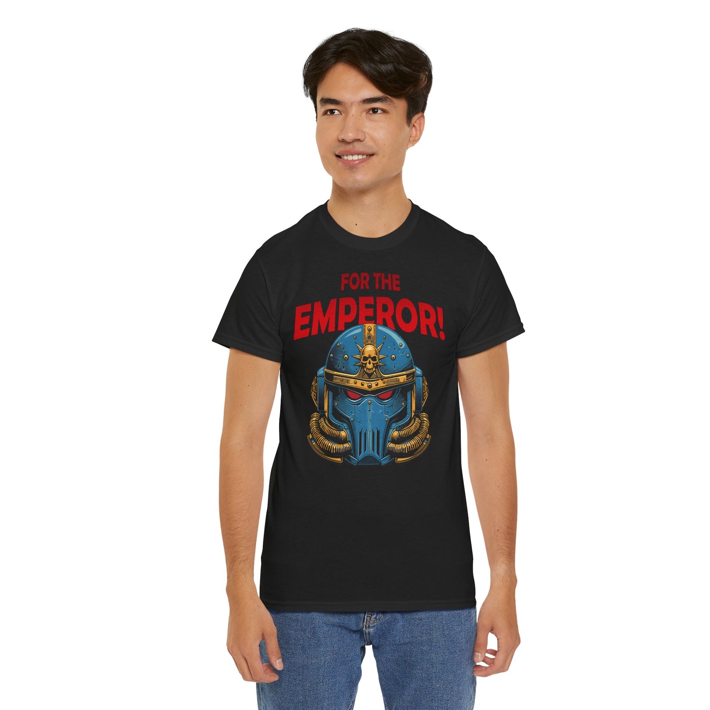 Space Marine Helm T-Shirt – FOR THE EMPEROR! | T-Shirt für Gamer und Warhammer 40k Fans
