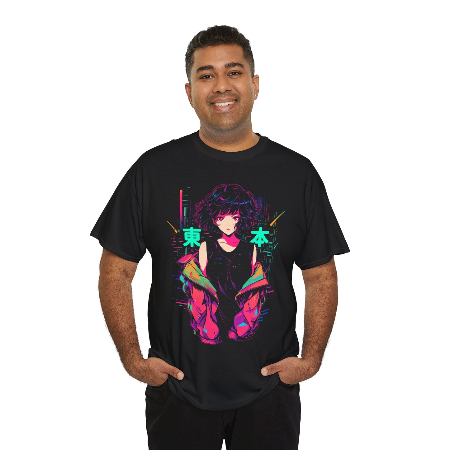 Cyberpunk Anime T-Shirt | Retro 80s Anime Girl