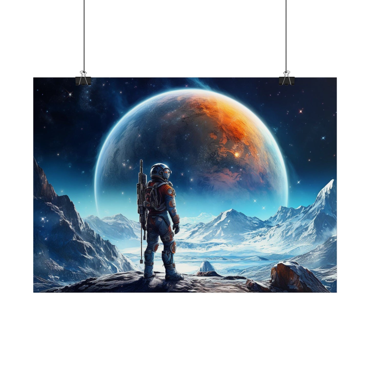 Einsamer Astronaut | Poster für Sci-Fi und Weltraum Fans