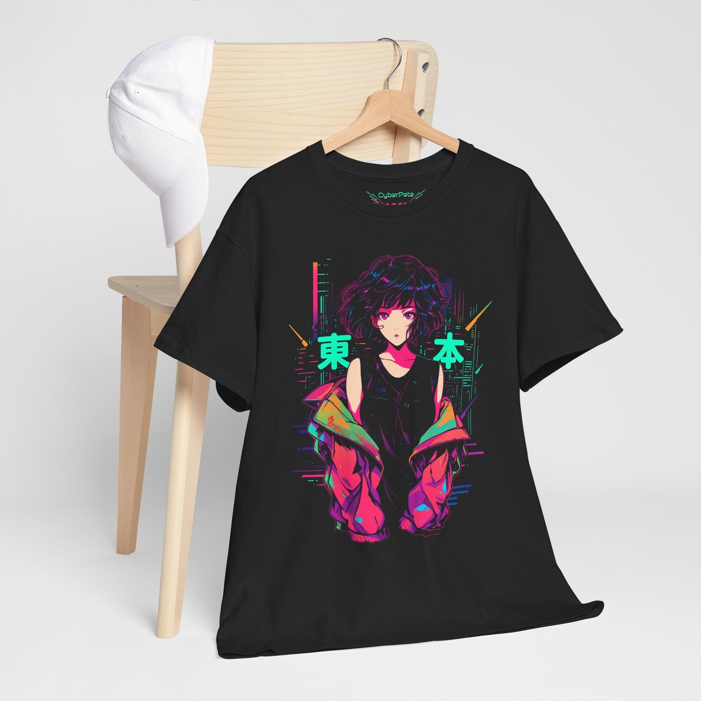 Cyberpunk Anime T-Shirt | Retro 80s Anime Girl
