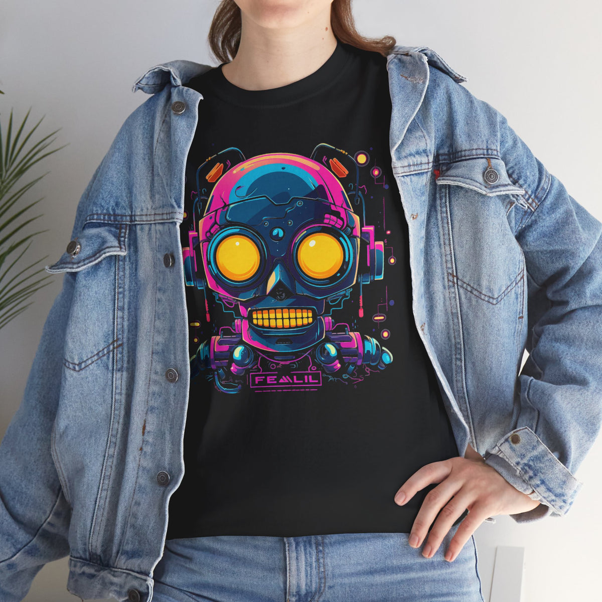 Retro Roboter T-Shirt | T-Shirt für Retrowave Fans