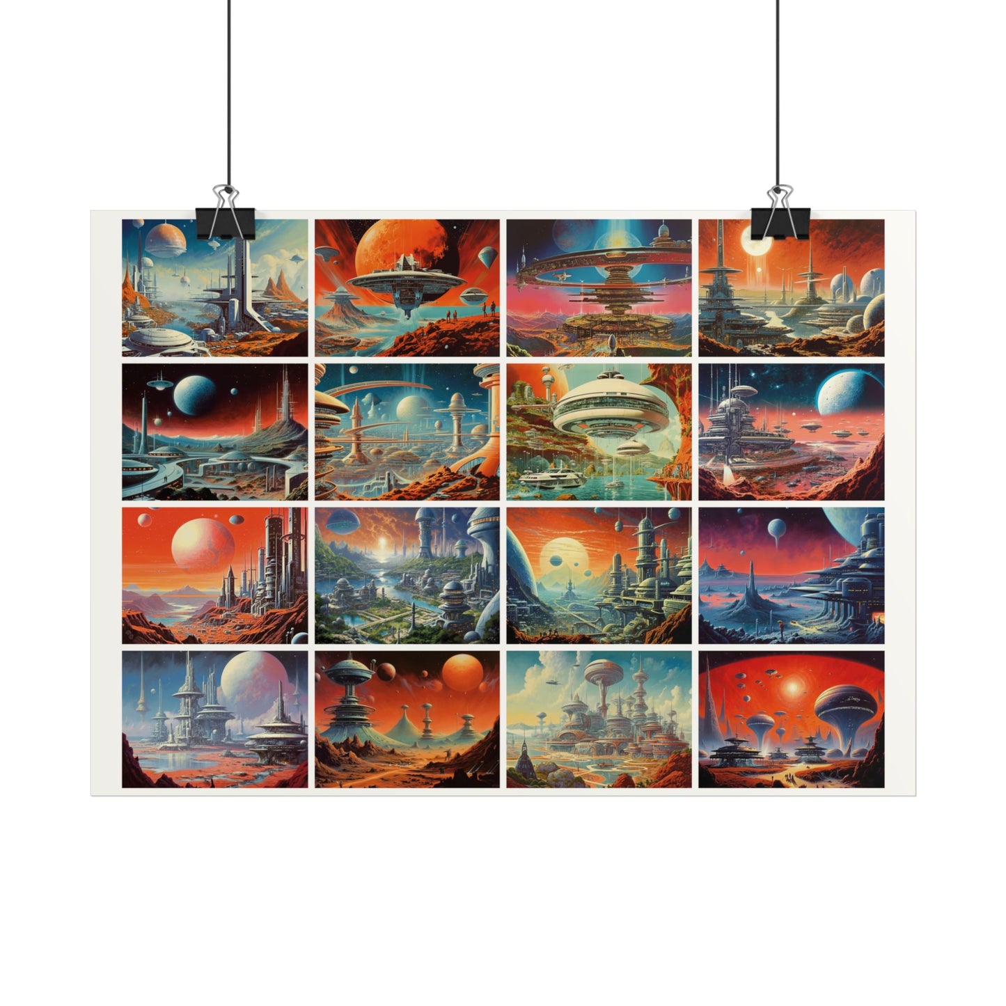 Retro Sci-Fi Cities 02 Poster | Eine Reise zu fernen Welten