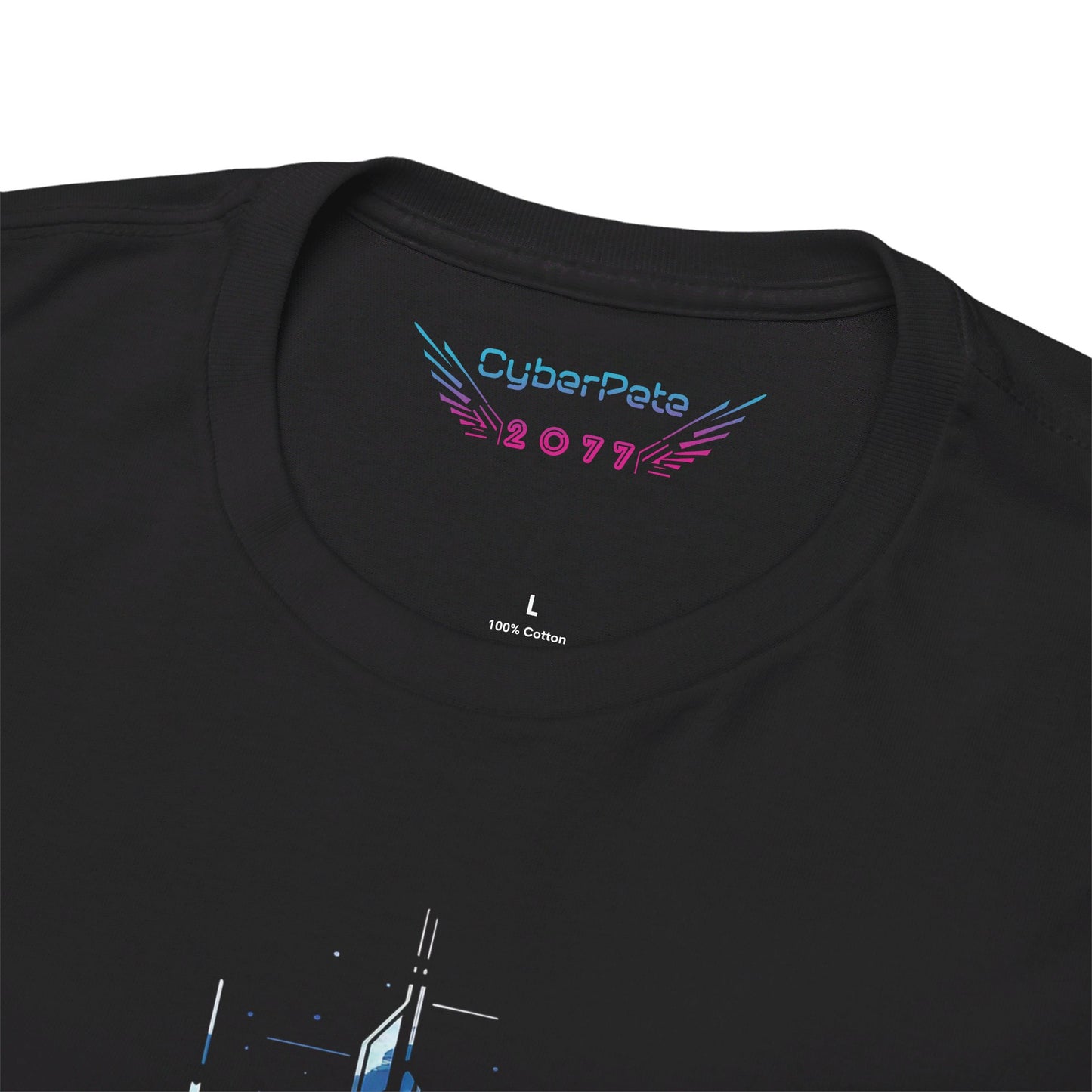 Cyberpunk Skyline T-Shirt | T-shirt for cyberpunk and retrowave fans