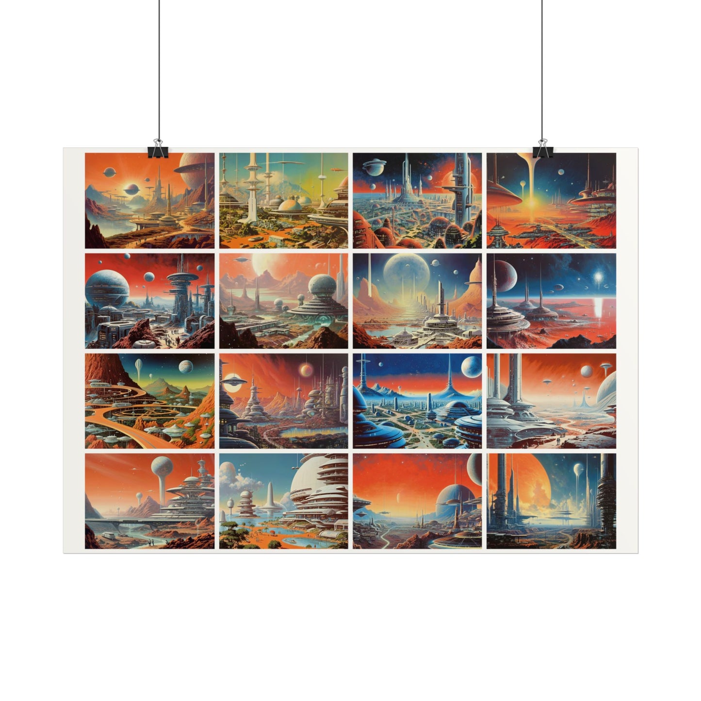 Retro Sci-Fi Cities 01 | Poster für Fans von 70s Retro Sci-Fi