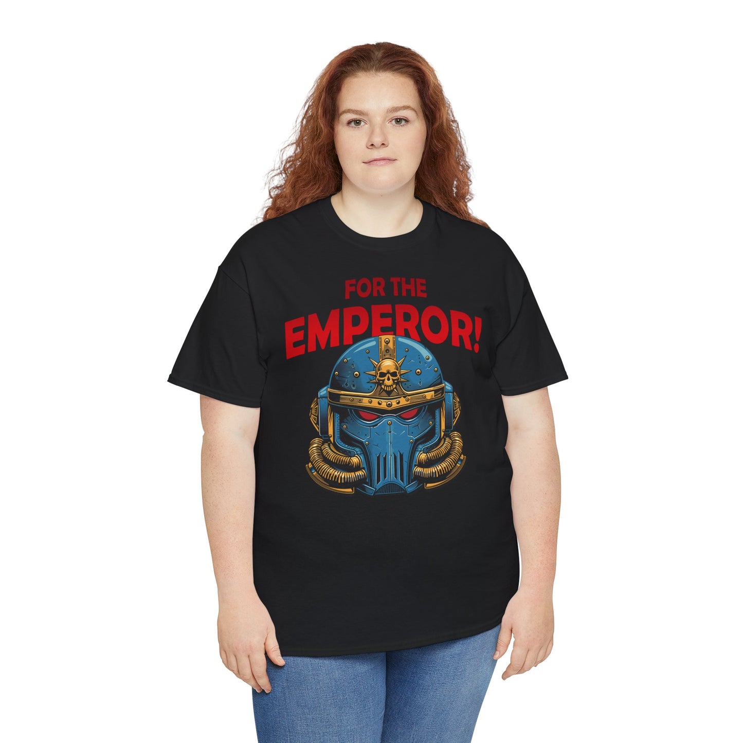 Space Marine Helm T-Shirt – FOR THE EMPEROR! | T-Shirt für Gamer und Warhammer 40k Fans