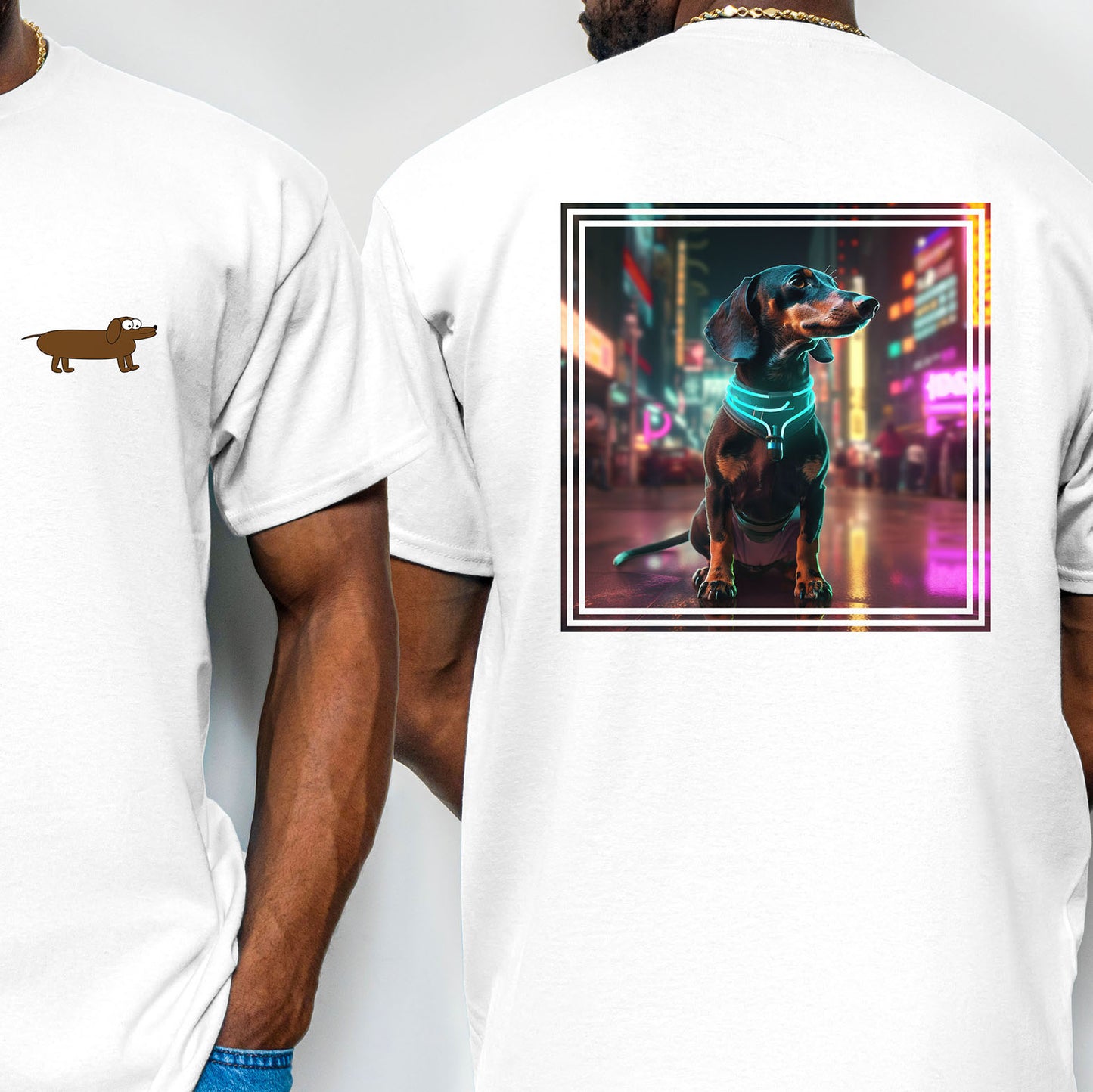 Cyberpunk Dachshund T-Shirt | T-shirt for cyberpunk and dog fans