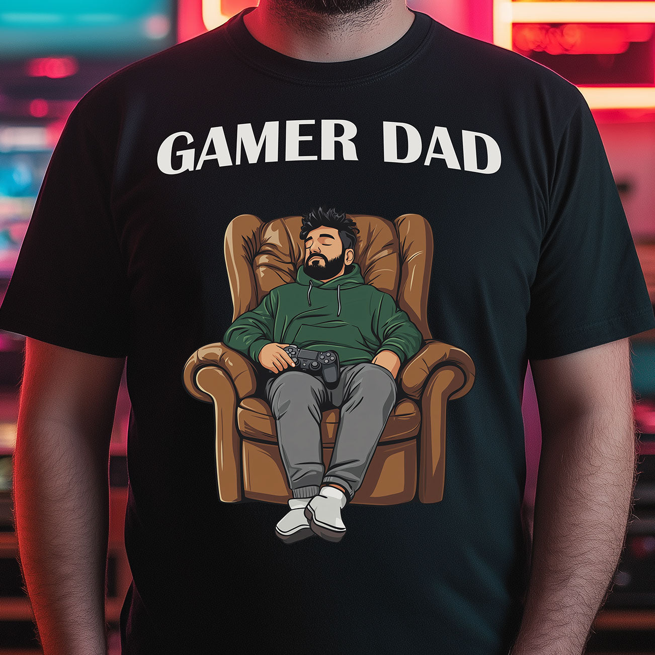 GAMER DAD T-Shirt PS5 | Lustiges Geschenk für Gamer Väter