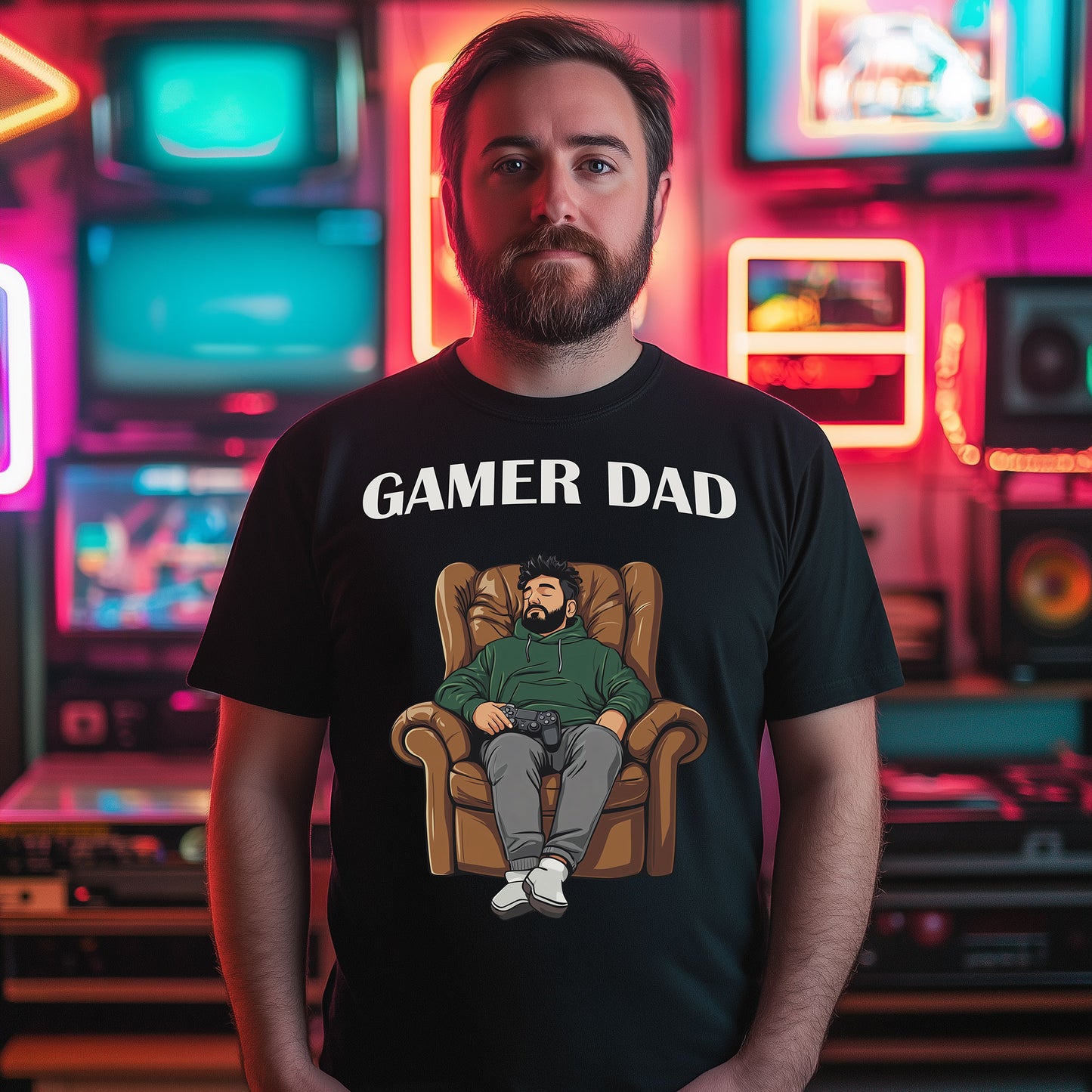 GAMER DAD T-Shirt PS5 | Lustiges Geschenk für Gamer Väter