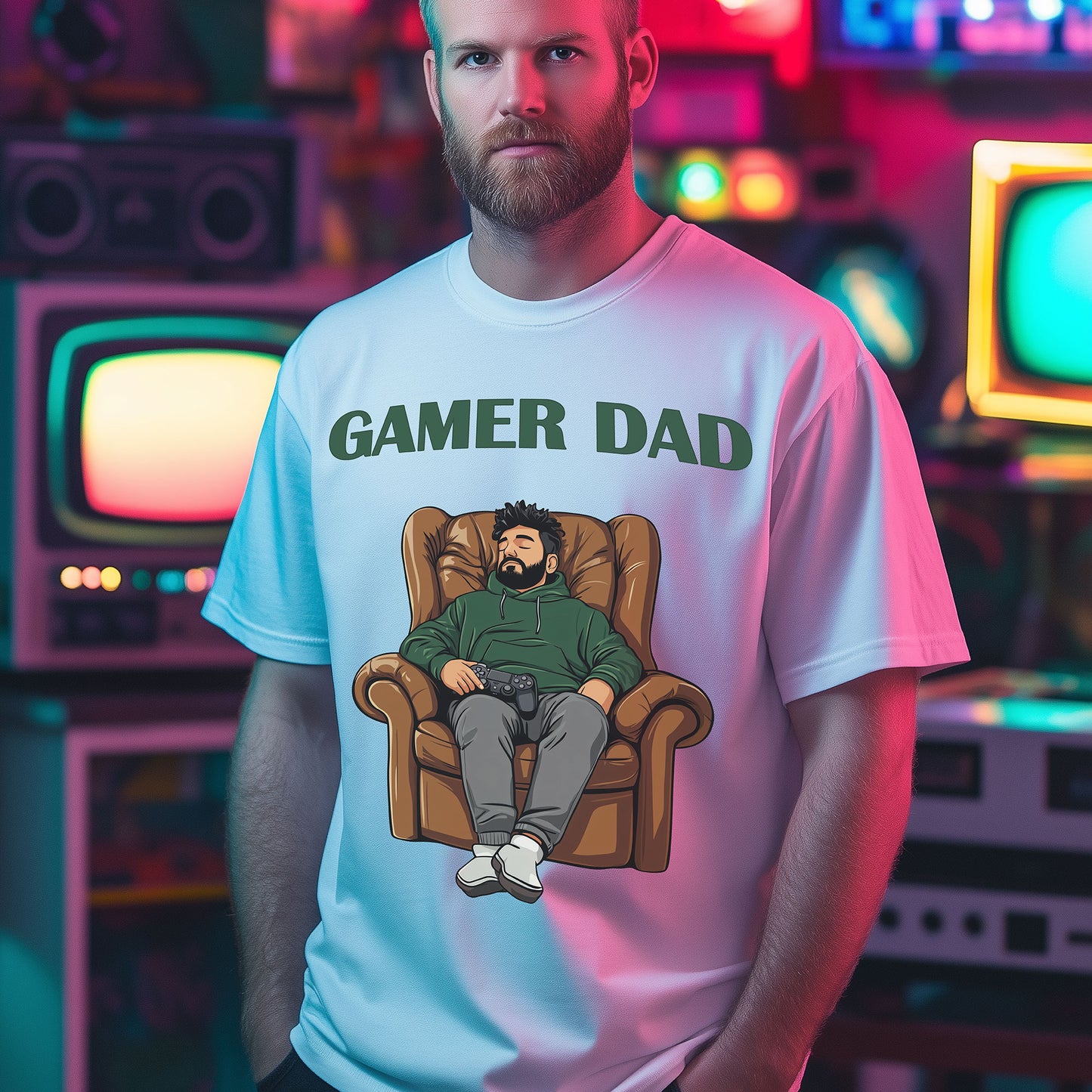 GAMER DAD T-Shirt PS5 | Lustiges Geschenk für Gamer Väter