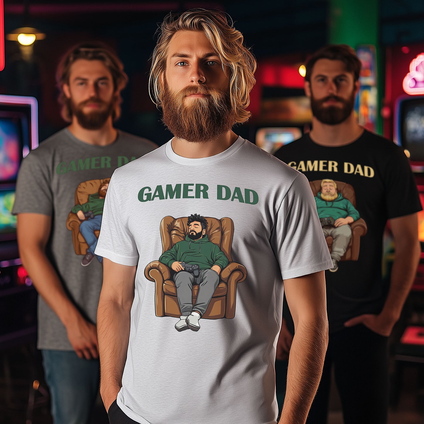 GAMER DAD T-Shirt PS4 | Lustiges Geschenk für Zocker-Väter