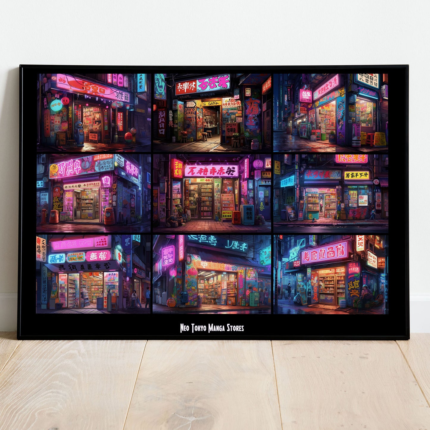 Neo Tokyo Manga Stores | Poster für Fans von Manga, Anime und Cyberpunk
