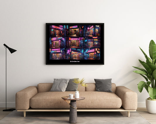 Neo Tokyo Manga Stores | Poster für Fans von Manga, Anime und Cyberpunk