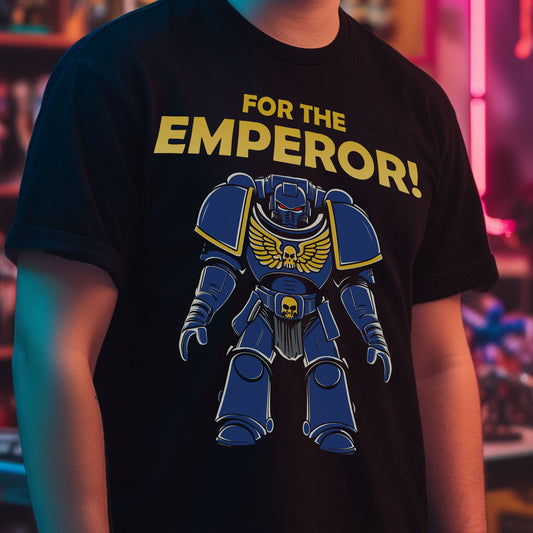 Space Marine T-Shirt – FOR THE EMPEROR! | T-Shirt für Gamer und Warhammer 40k Fans