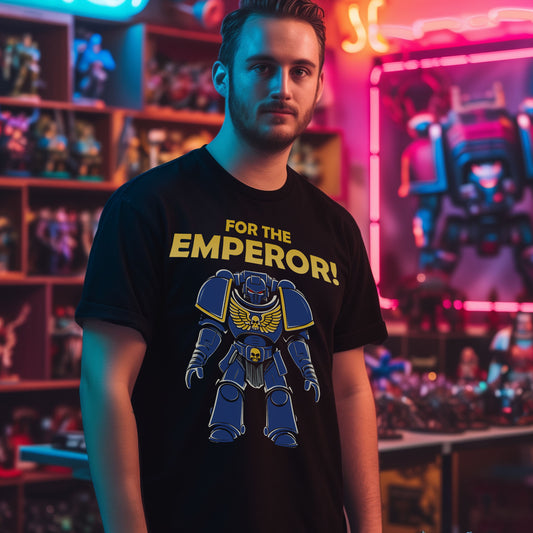 Space Marine T-Shirt – FOR THE EMPEROR! | T-Shirt für Gamer und Warhammer 40k Fans