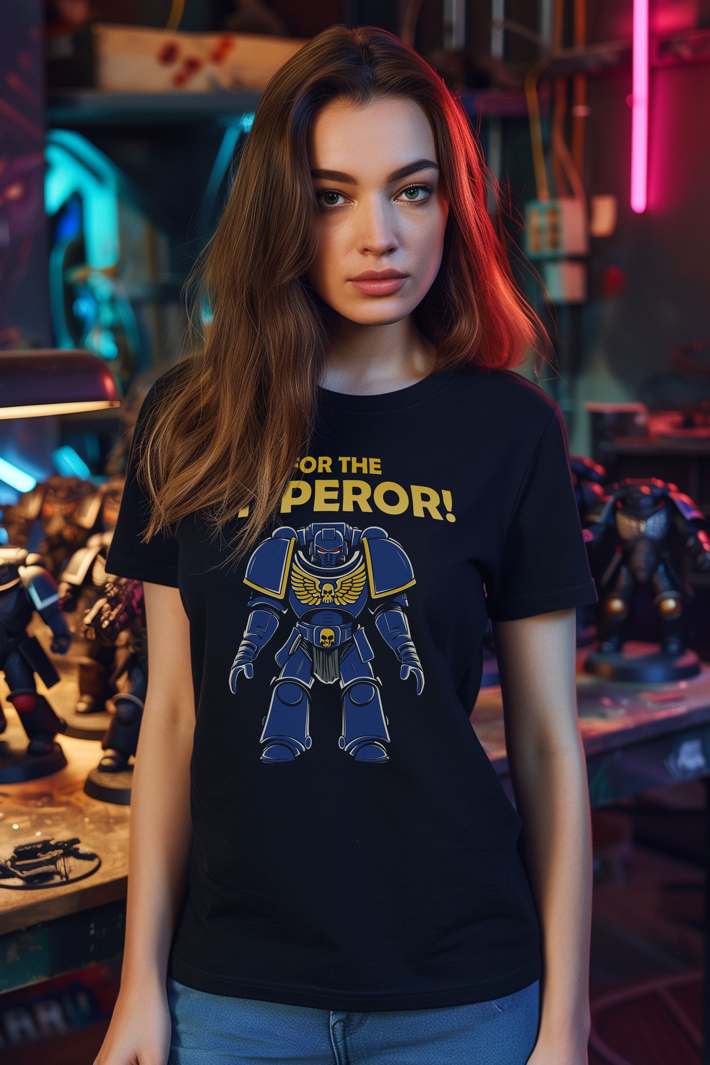 Space Marine T-Shirt – FOR THE EMPEROR! | T-Shirt für Gamer und Warhammer 40k Fans