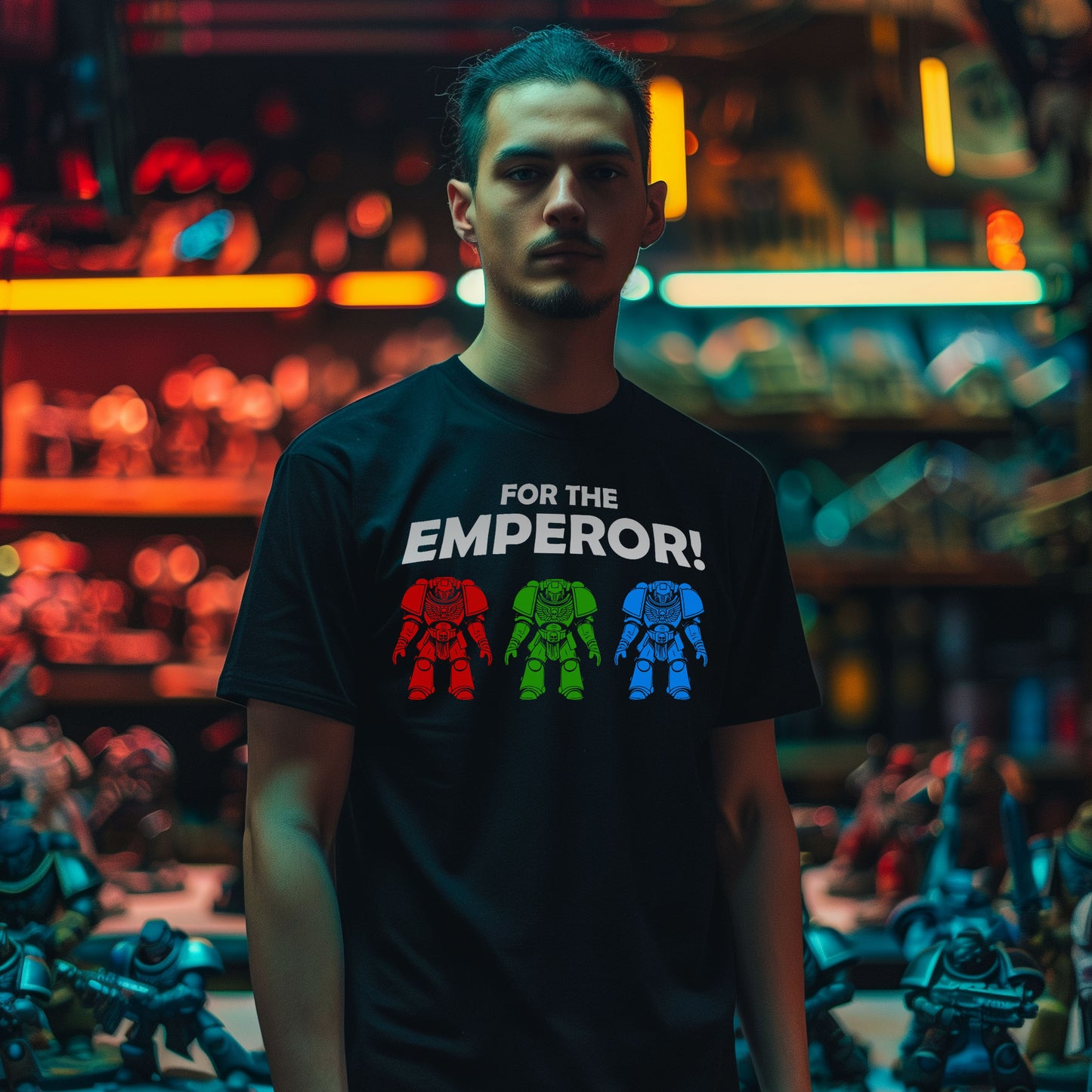 Retro RGB Space Marine T-Shirt | T-Shirt für Gamer und Warhammer 40k Fans