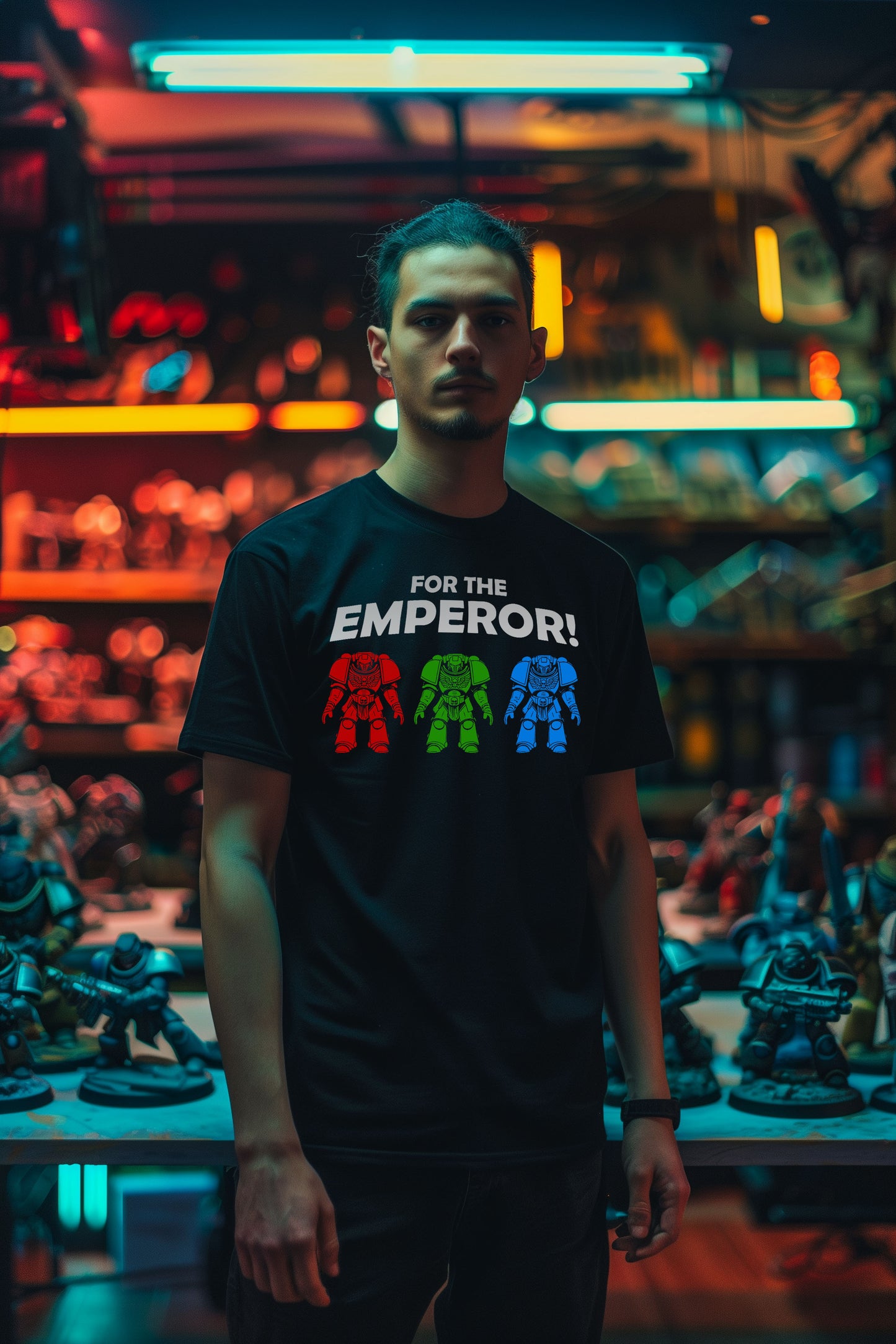 Retro RGB Space Marine T-Shirt | T-Shirt für Gamer und Warhammer 40k Fans