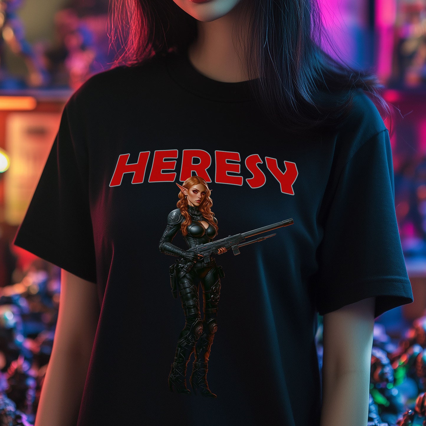 HERESY! – Dark Eldar Wych | T-Shirt für Gamer und Warhammer 40k Fans