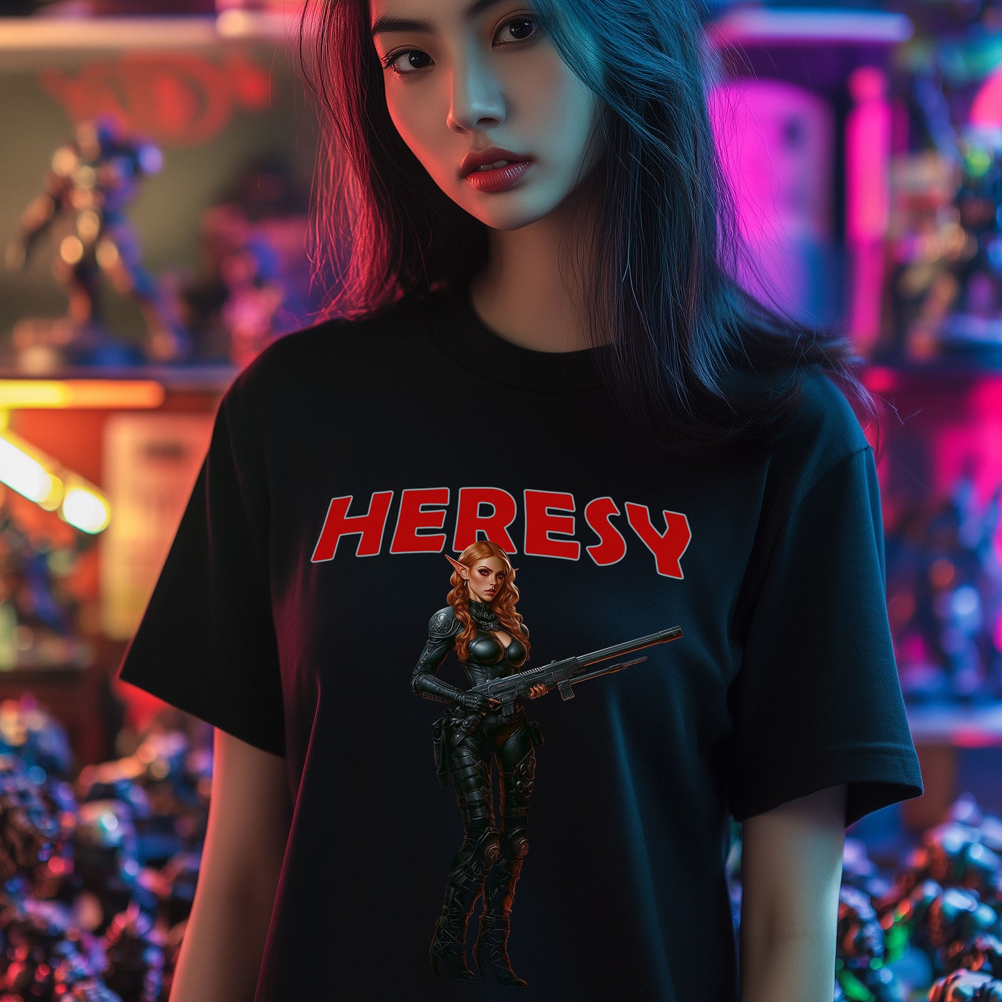 HERESY! – Dark Eldar Wych | T-Shirt für Gamer und Warhammer 40k Fans