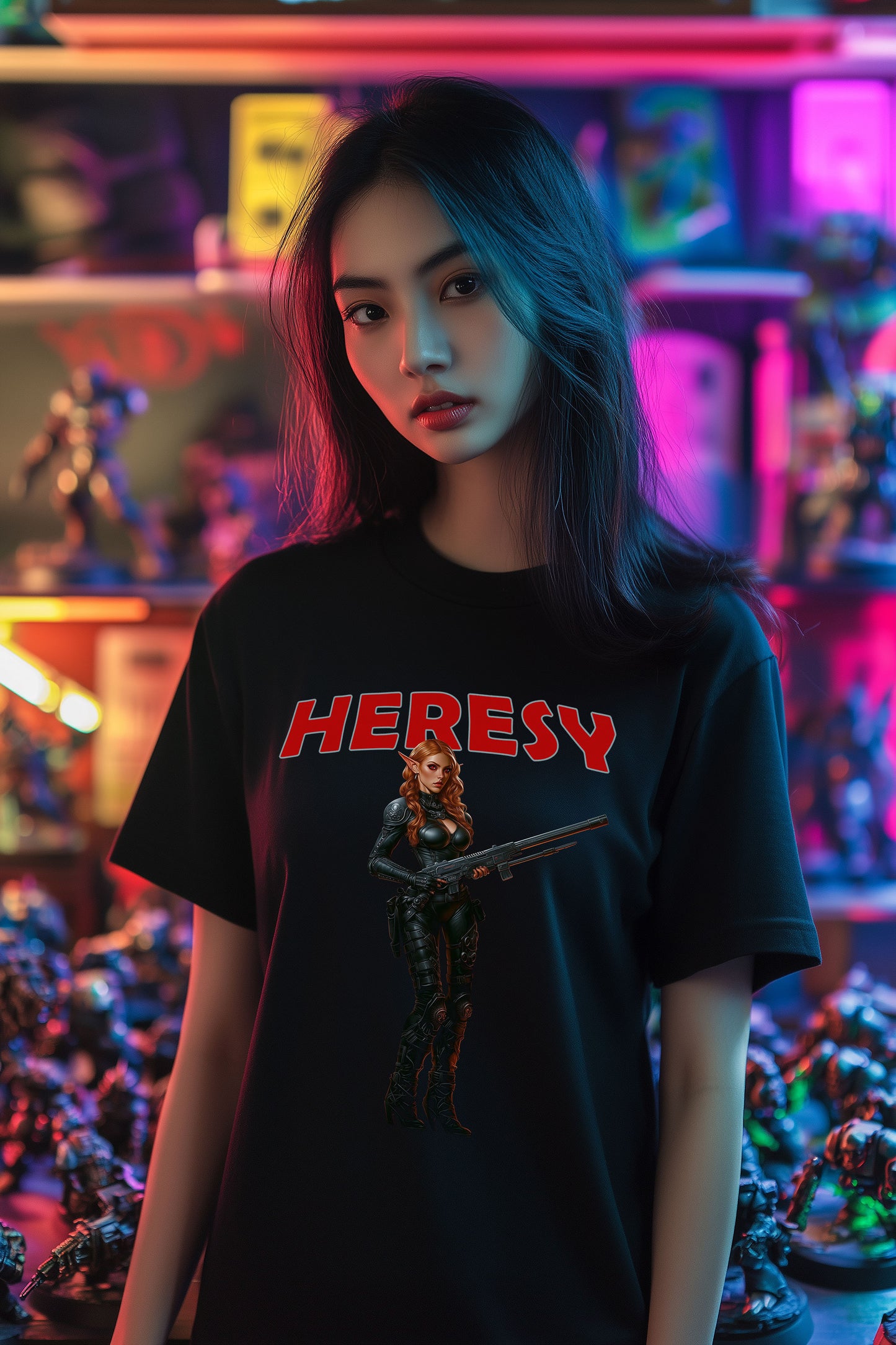HERESY! – Dark Eldar Wych | T-Shirt für Gamer und Warhammer 40k Fans