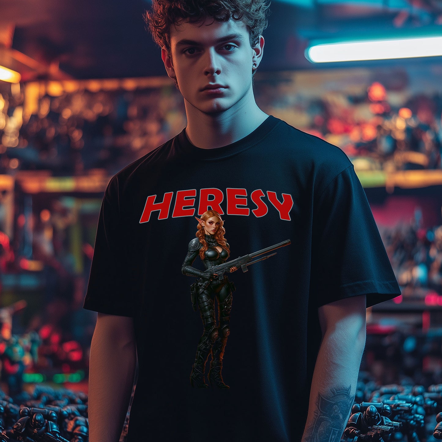 HERESY! – Dark Eldar Wych | T-Shirt für Gamer und Warhammer 40k Fans
