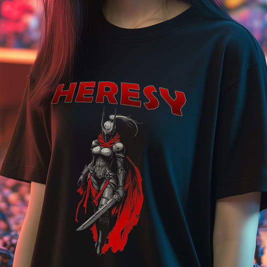 Dark Eldar Wych mit Schwert | T-Shirt für Gamer und Warhammer 40k Fans