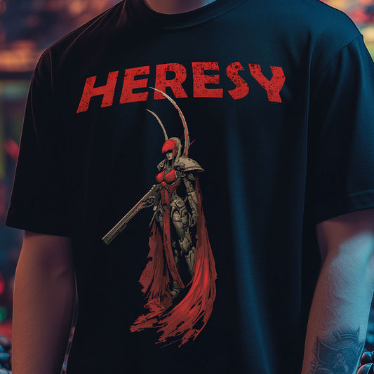 Dark Eldar Wych mit Energiegewehr | T-Shirt für Gamer und Warhammer 40k Fans