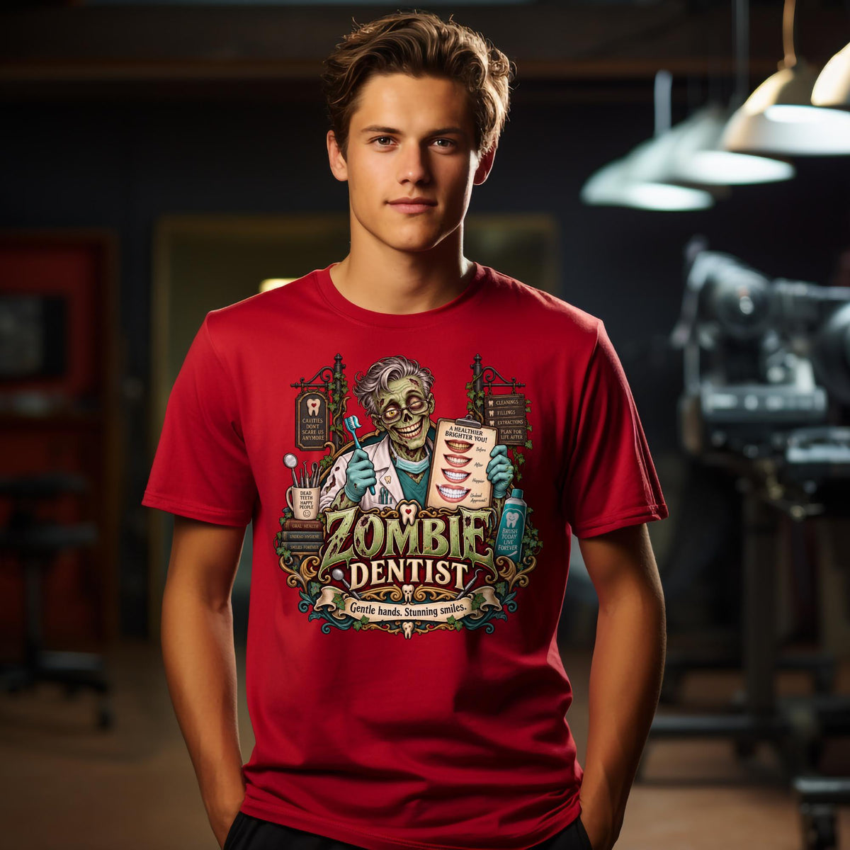 Zombie Dentist T-Shirt | Lustiges Geschenk für Zahnärzte