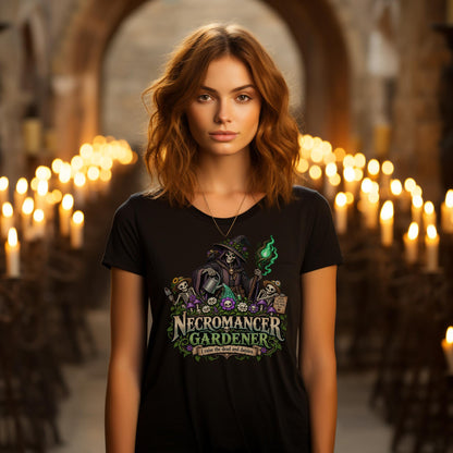 Necromancer Gardener T-Shirt | Lustiges Garten Shirt für Fantasy Fans