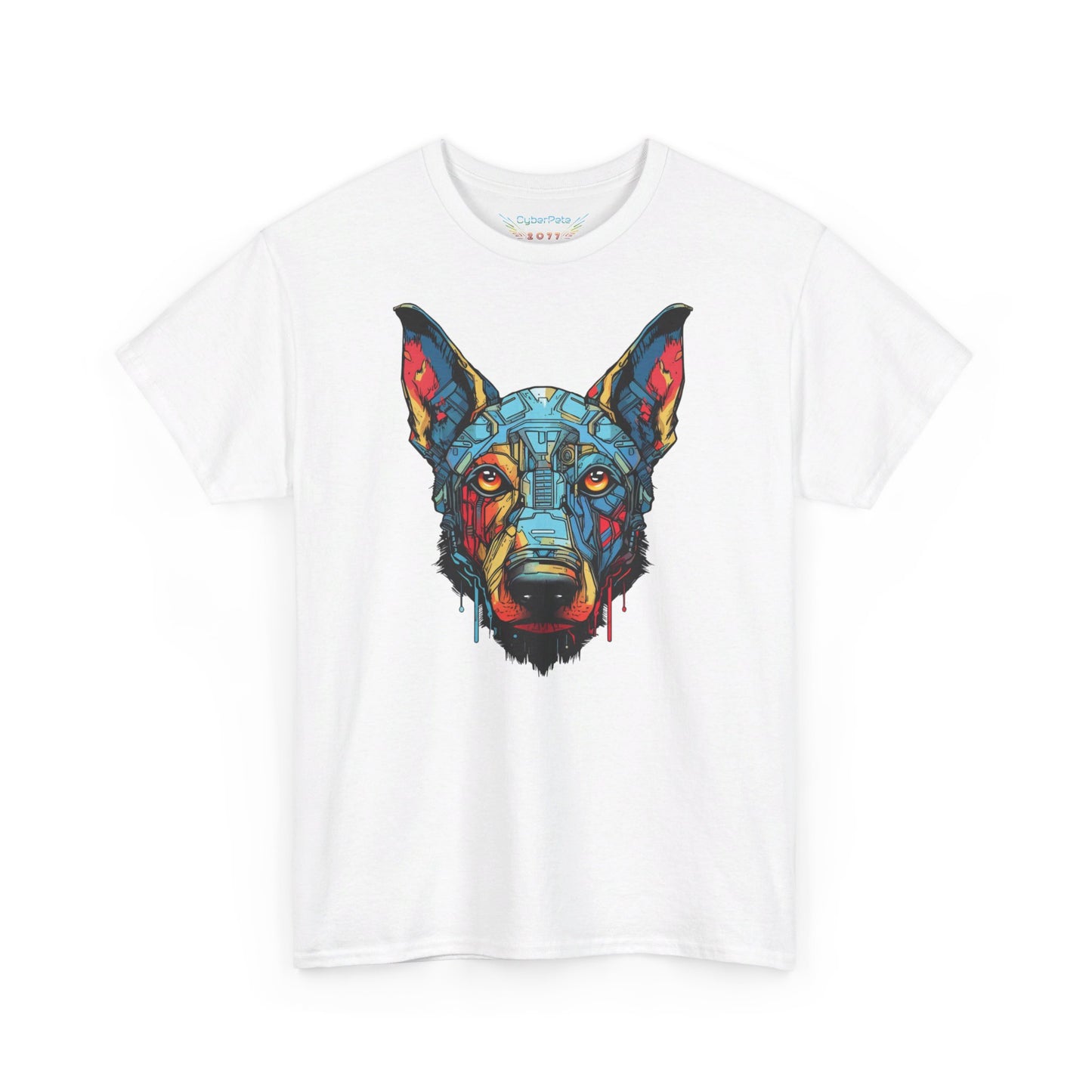 Colorful Robo Dog T-Shirt | T-shirt for sci-fi fans and dog lovers