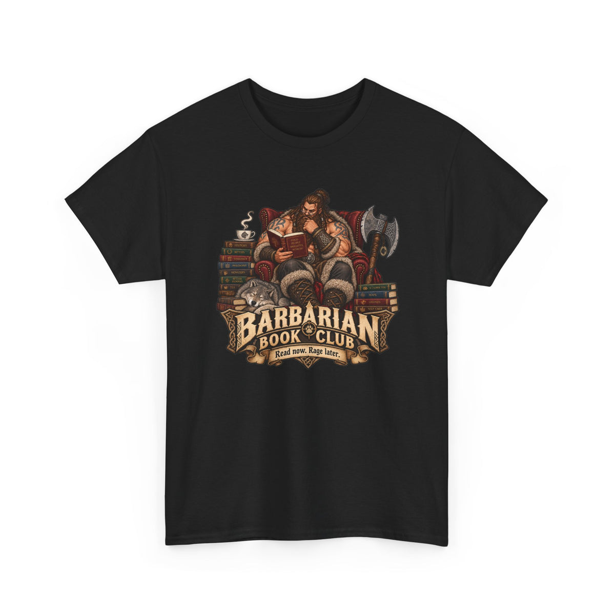 Barbarian Book Club T-Shirt | Lustiges Shirt für Leseratten