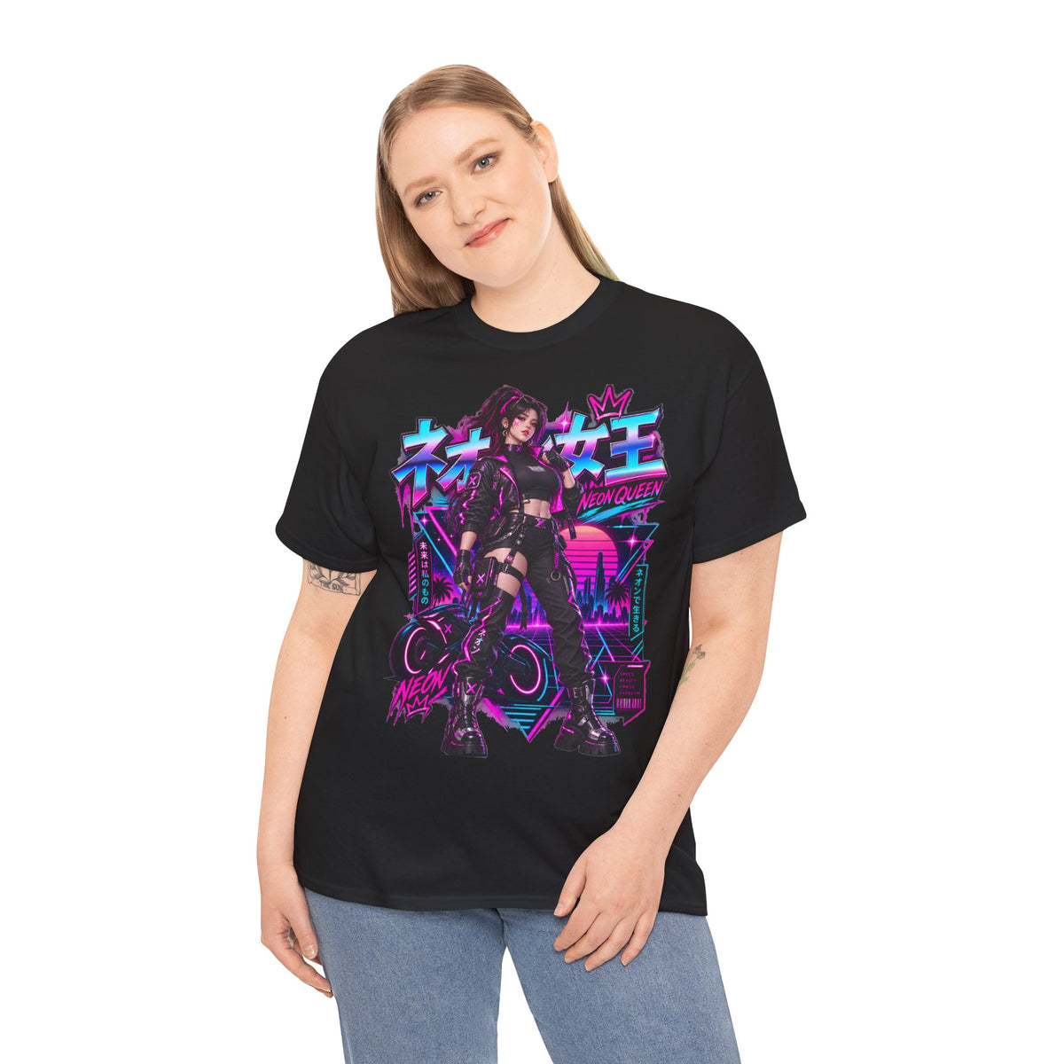 Neon Queen T-Shirt | Biker-Geschenk für Motorradfahrerinnen