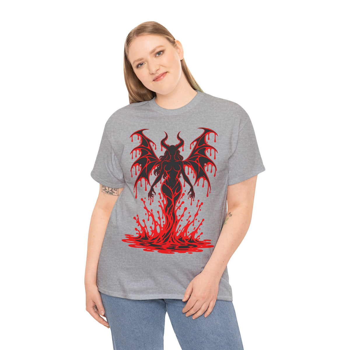 Crimson Succubus T-Shirt | Dämonin für Gothic und Halloween