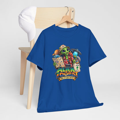 Alien Tourist T-Shirt | Urlaubs-Shirt für Ufo- und Sci-Fi-Fans