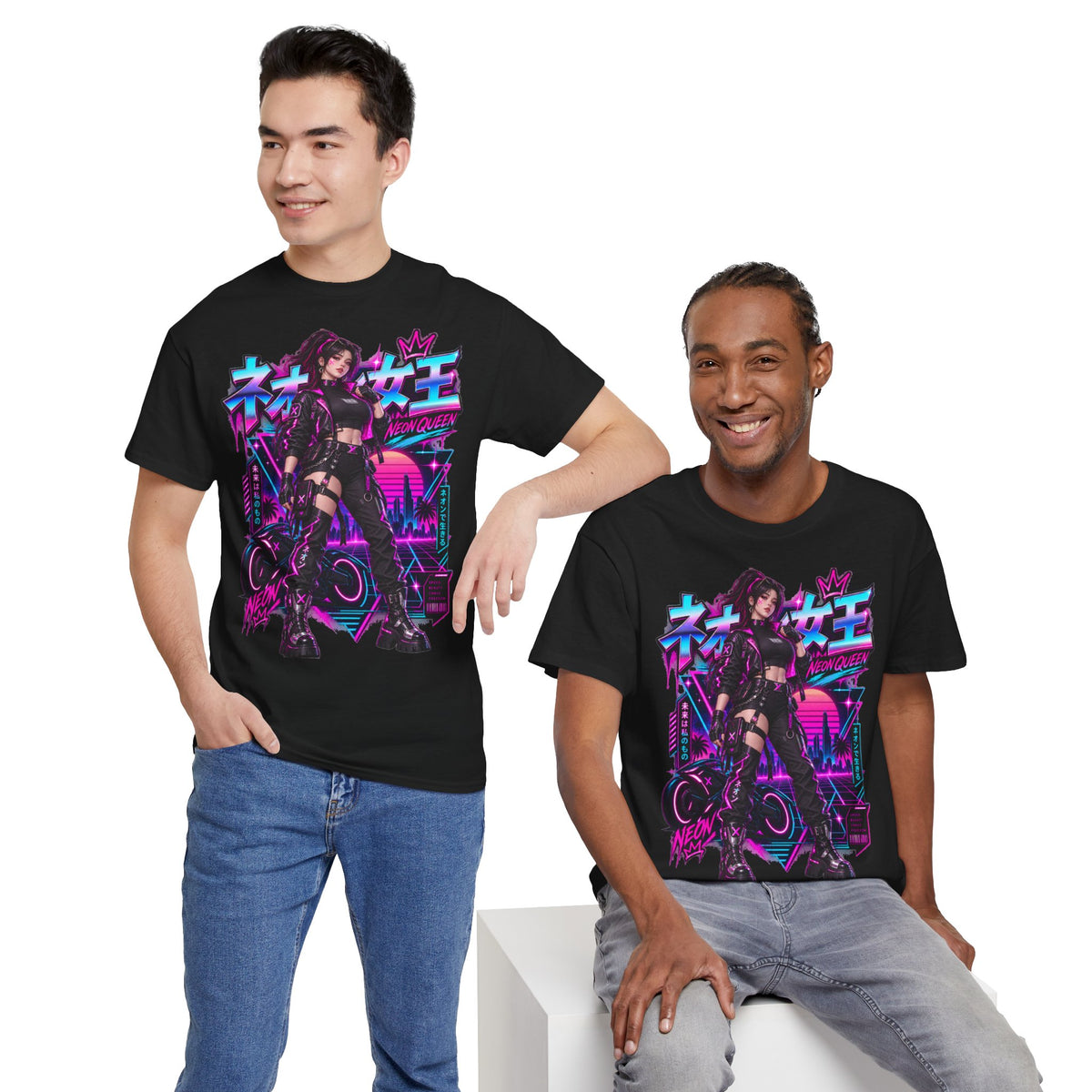 Neon Queen T-Shirt | Biker-Geschenk für Motorradfahrerinnen