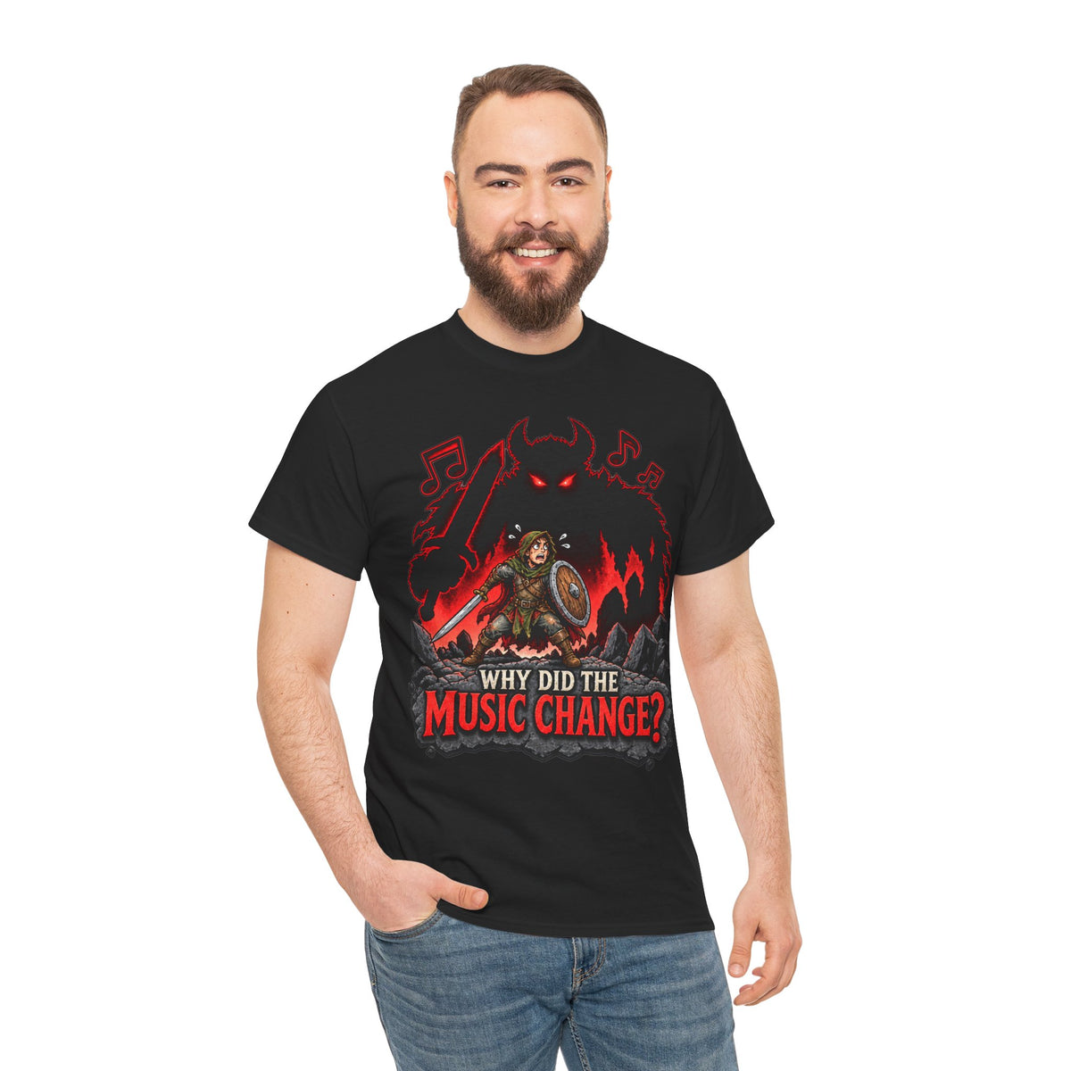 Why Did the Music Change T-Shirt | Geschenk für Gamer und Spielleiter
