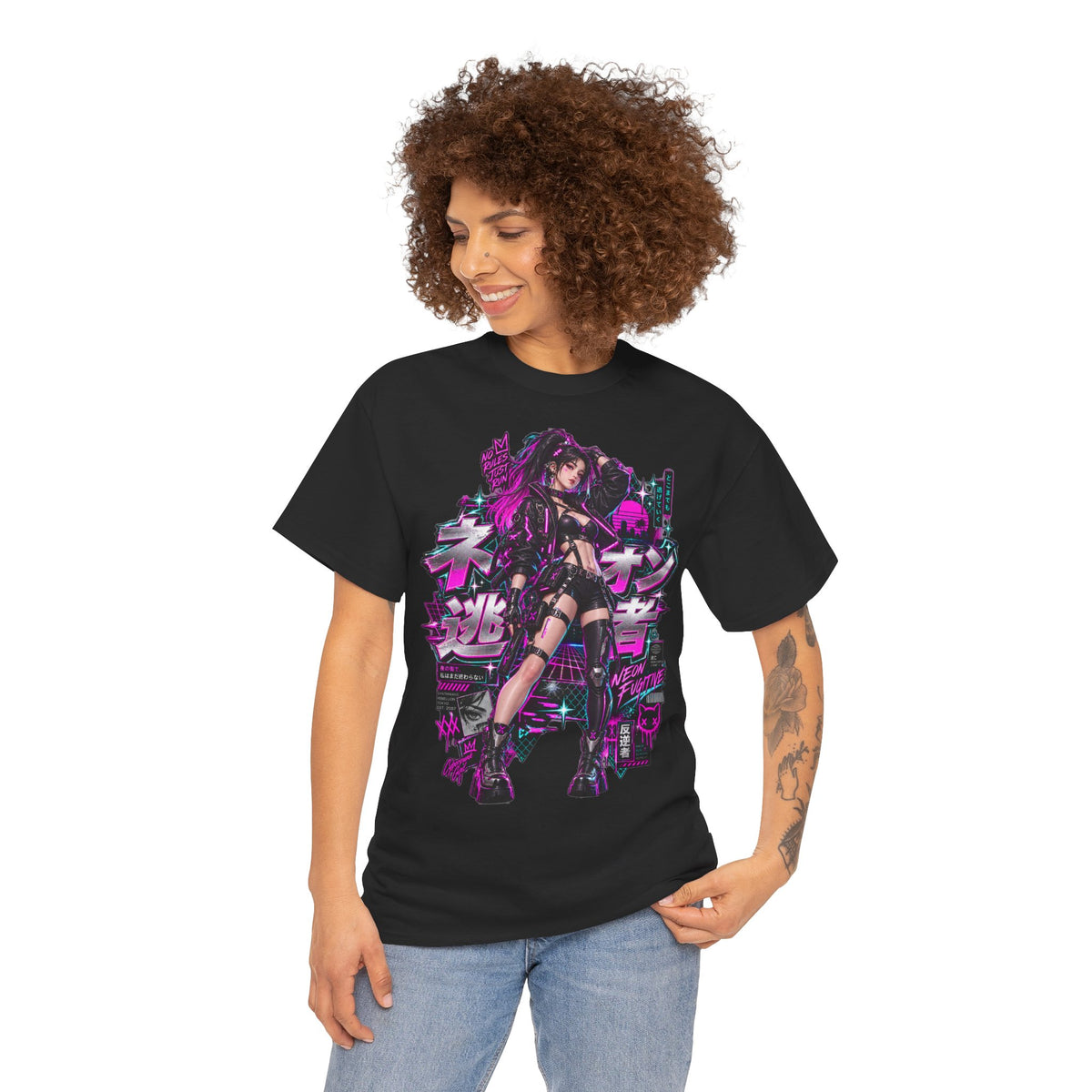 Neon Fugitive T-Shirt | Synthwave-Geschenk für Retrowave-Fans