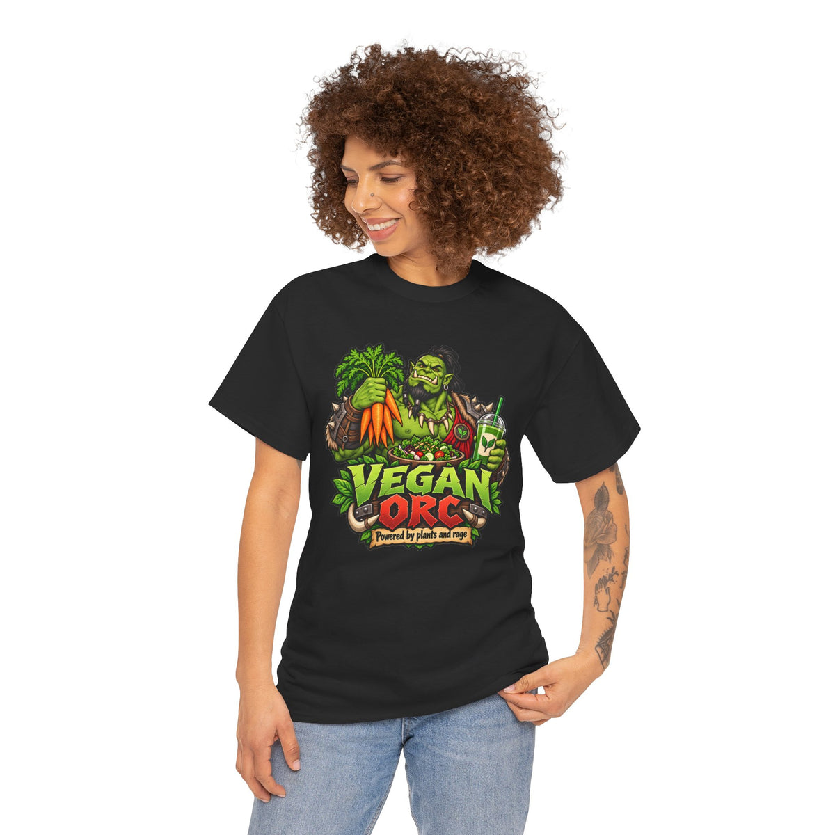 Vegan Orc T-Shirt | Geschenk für Veganer und Kraftsportler