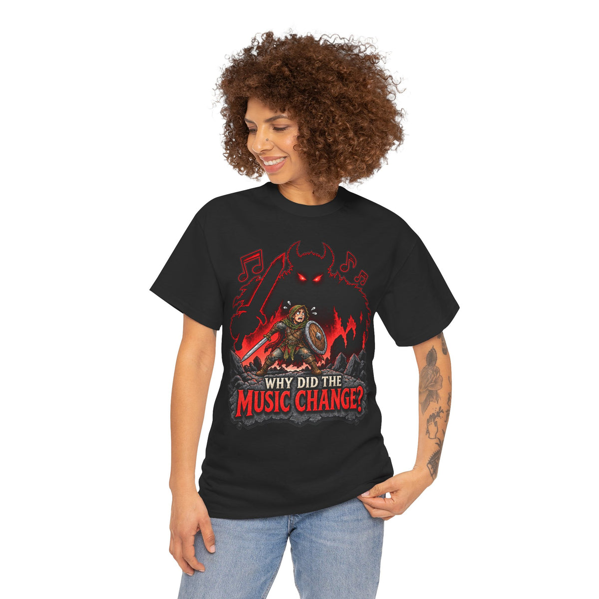 Why Did the Music Change T-Shirt | Geschenk für Gamer und Spielleiter